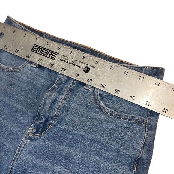 American Eagle Jegging Super Stretch Sz 2 LONG Length Med Dark Wash Denim Jeans - Picture 6 of 9